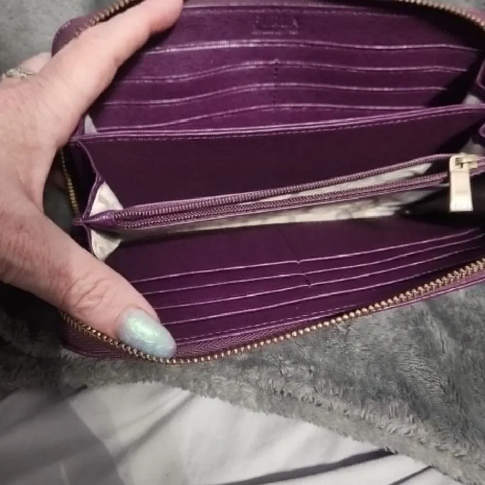 Furla Plum Textured Wallet